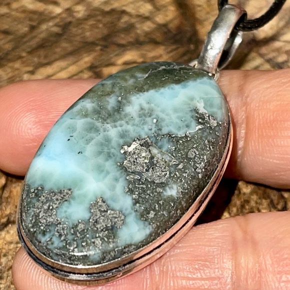Caribbean Larimar Pendant 2 1/4” - Picture 3 of 13